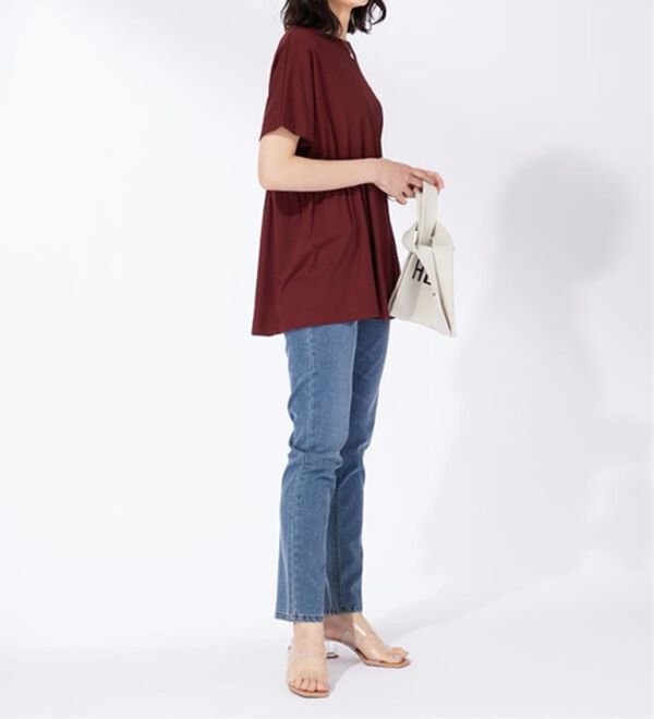 BELLUNA（ベルーナ）の「サイドギャザー使い細見えチュニック（チュニック）」｜詳細画像