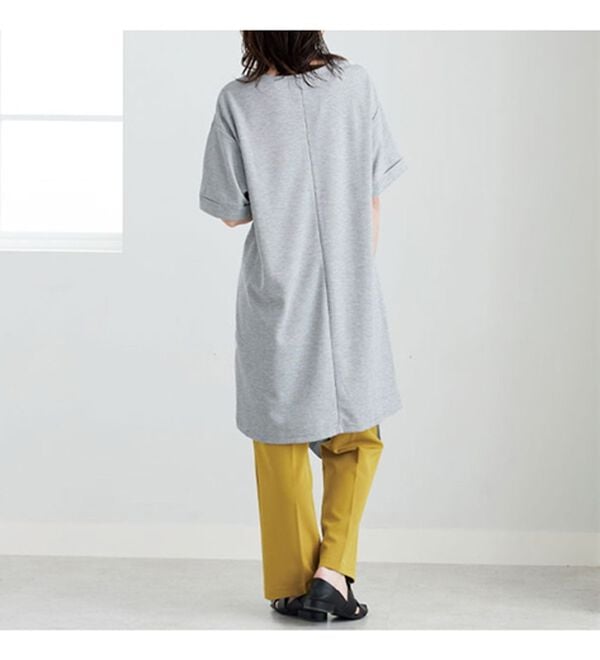 BELLUNA（ベルーナ）の「かのこ素材裾ラウンドチュニックワンピース（チュニックワンピース）」｜詳細画像