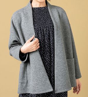 VINNO（ヴィノ）の「＜日本製＞ライトウール混カーディガンジャケット（その他カーディガン）」｜詳細画像