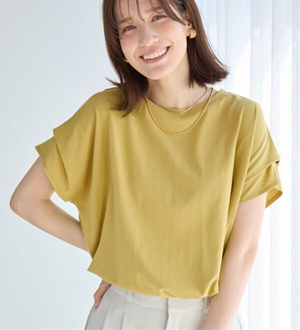 Viola e Viola（ヴィオラ エ ヴィオラ）の「脱普通！すっきり見え大人の上品Ｔシャツ（Tシャツ）」｜詳細画像