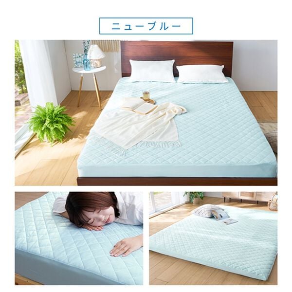 iellio（イエリオ）の「ひんやりッチ敷パッド一体型ＢＯＸシーツ＜接触冷感・抗菌防臭・時短・家事楽・ボックスシーツ・寝苦しさ対策＞（ボックスシーツ・ベッドシーツ）」｜詳細画像