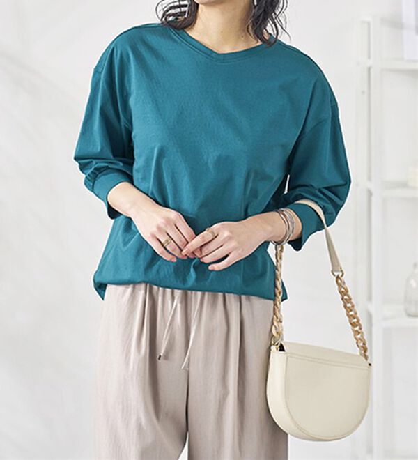 BELLUNA（ベルーナ）の「ひんやり！綿１００％キシリトールプリントチュニック（チュニック）」｜詳細画像