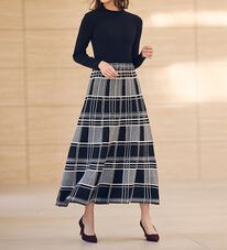 RANAN（ラナン）の「チェックジャカードニットワンピース（ニットワンピース）」