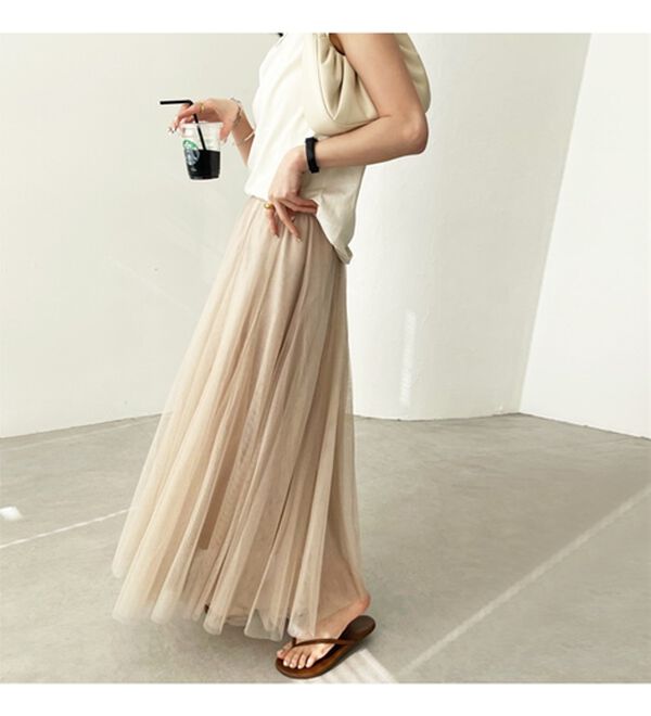 GeeRA（ジーラ）の「フレアーチュールロングスカート（ロングスカート）」｜詳細画像