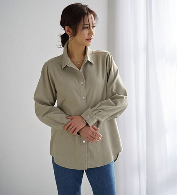 BELLUNA（ベルーナ）の「ＵＶ対策！綿１００％アムンゼン素材シャツ（シャツ）」｜詳細画像