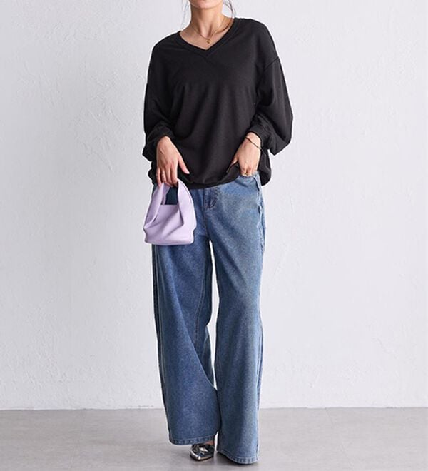 RANAN（ラナン）の「バックギャザーデザインスウェット（カットソー）」｜詳細画像