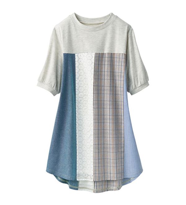 LAVIENNE（ラヴィエンヌ）の「【３色組】着るだけでかわいい！切替チュニック（チュニック）」｜詳細画像