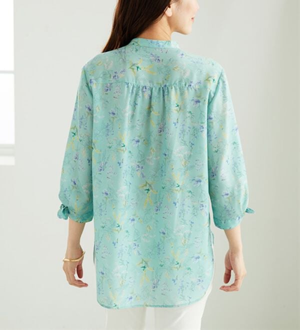 BELLUNA（ベルーナ）の「涼感柔らか袖リボンチュニック（チュニック）」｜詳細画像