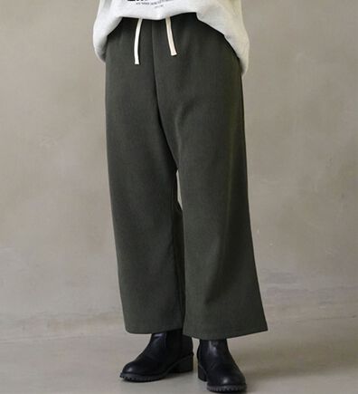 A HAPPY MARILYN（アハッピーマリリン）の「【選べる丈】裏フリースで家でも外でもあったか ふっくら コーデュロイ イージー ワイドパンツ（ワイドパンツ・ガウチョ）」