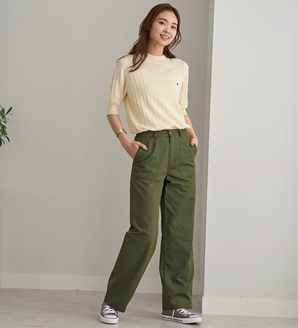 BELLUNA（ベルーナ）の「大人のきれいめベイカーチノパンツ（フルレングスパンツ）」｜詳細画像