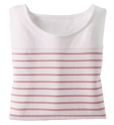 BELLUNA（ベルーナ）の「ハピネスコットン１００％なめらかボーダープルオーバー（カットソー）」