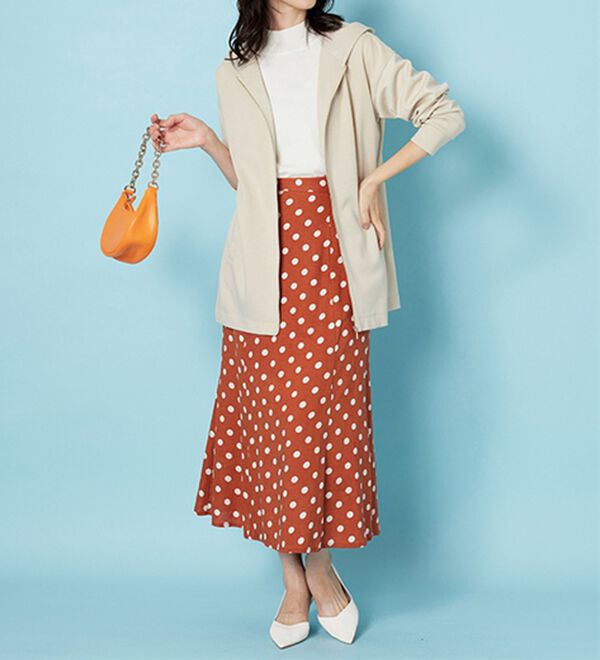 BELLUNA（ベルーナ）の「フードデザインとろみ素材ジップアップパーカー（パーカー）」｜詳細画像