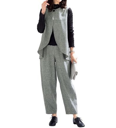 ルフラン（ルフラン）の「洗える！お出かけツイード風スーツ（セットアップ）」