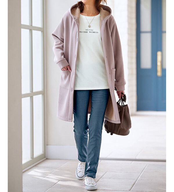 BELLUNA（ベルーナ）の「前身中わたであったか！すっきりパンツ（フルレングスパンツ）」｜詳細画像