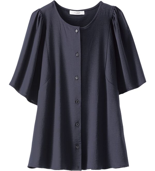 BELLUNA（ベルーナ）の「お手入れ楽々！ビンテージ素材ブラウス（ブラウス）」｜詳細画像