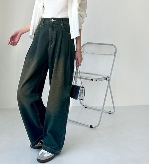 GeeRA（ジーラ）の「２タックワイドデニムパンツ（フルレングスパンツ）」｜詳細画像