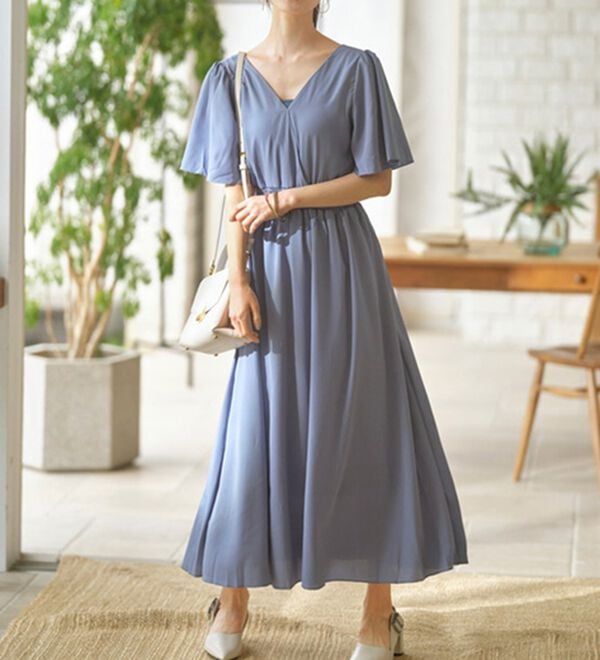 YU'NOW（ユナウ）の「ヒンヤリ冷感！【制菌】ブラ紐隠しのインナーワンピース（スリップ・ペチコート）」｜詳細画像