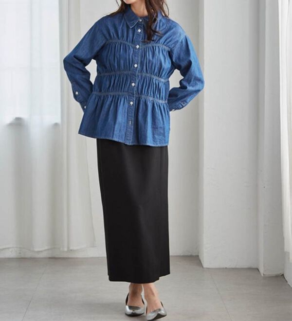 RANAN（ラナン）の「ライトデニムシャーリングデザインシャツブルー（シャツ）」｜詳細画像