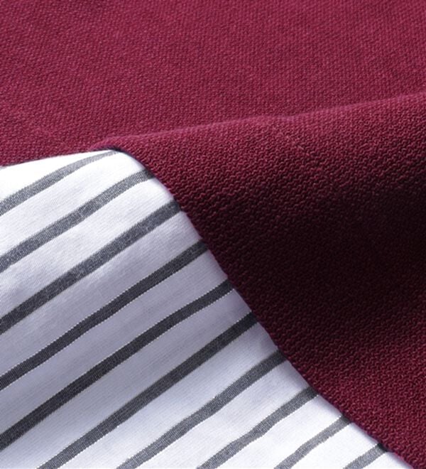 BELLUNA（ベルーナ）の「ラメストライプシャツフェイクチュニック（チュニック）」｜詳細画像