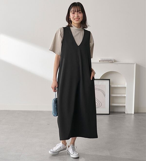 BELLUNA（ベルーナ）の「≪ＨｕｇＲｅａｍコットンＣｏｏｌ≫ひんやりハイネックプルオーバー（カットソー）」｜詳細画像