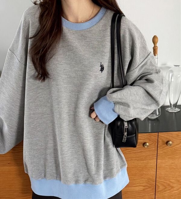 GeeRA（ジーラ）の「【U.S.POLOASSN】オーバーサイズワッフルスウェット（カットソー）」｜詳細画像