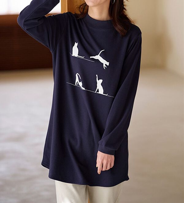 BELLUNA（ベルーナ）の「【メルティポンチ】プリントチュニック（チュニック）」｜詳細画像