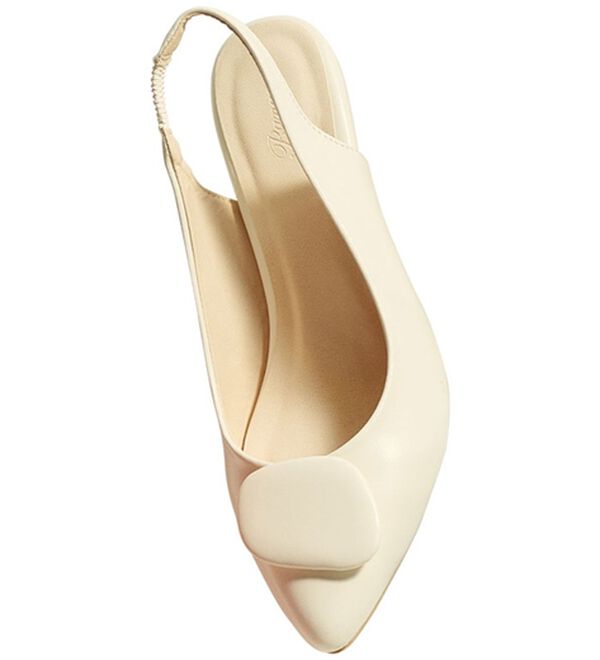 RANAN（ラナン）の「モチーフデザインバックストラップパンプス（パンプス）」｜アイボリー