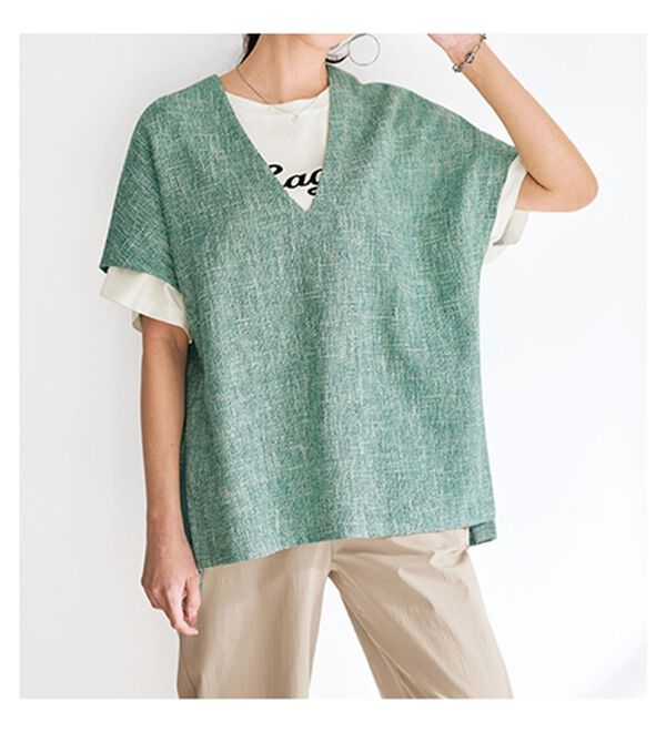 BELLUNA（ベルーナ）の「重ね着を楽しむサマーツイード素材ベスト（ベスト）」｜詳細画像