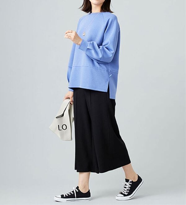 BELLUNA（ベルーナ）の「とろみ素材ドロスト使いプルオーバー（カットソー）」｜詳細画像