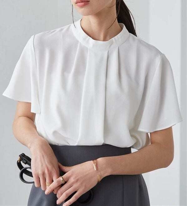 RANAN（ラナン）の「【新色追加】機能付タックデザインブラウス（ブラウス）」｜詳細画像