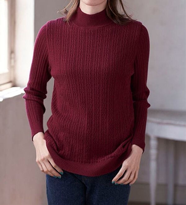 BELLUNA（ベルーナ）の「洗える！裏ベロアあったかセーター（ニット・セーター）」｜詳細画像