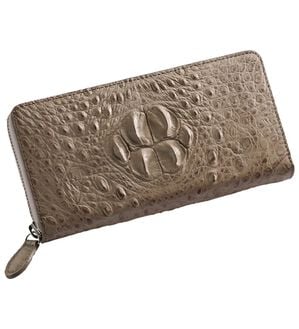 「希少なクラウン付きクロコラウンド長財布（メンズ財布・パスケース）」｜モカ