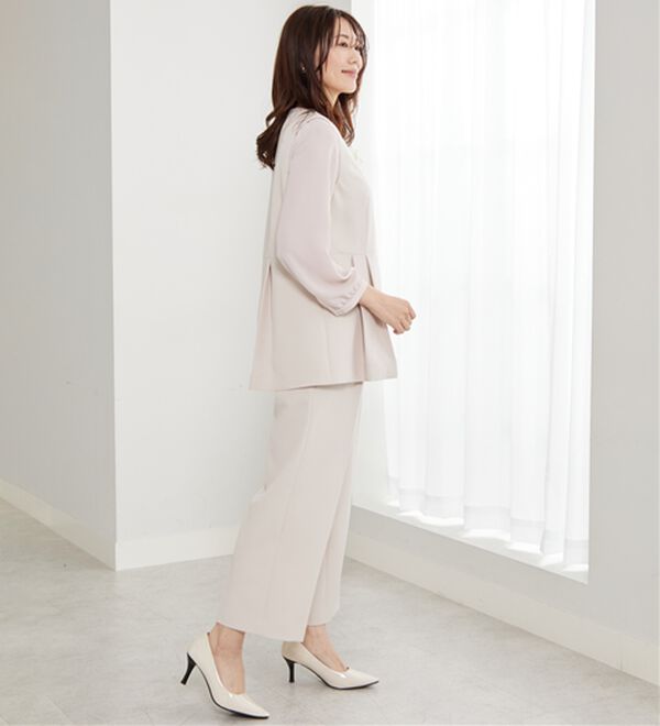 BELLUNA（ベルーナ）の「＜Ｃ／Ｓ＞ノーカラーペプラムジレ（ベスト）」｜詳細画像