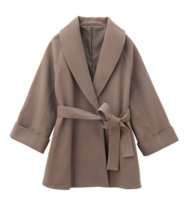 RANAN（ラナン）の「ウール調ビッグカラーガウンコート（ハーフコート）」｜詳細画像