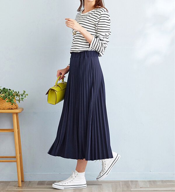 BELLUNA（ベルーナ）の「洗っても形が崩れにくい！プリーツスカート（ロングスカート）」｜詳細画像