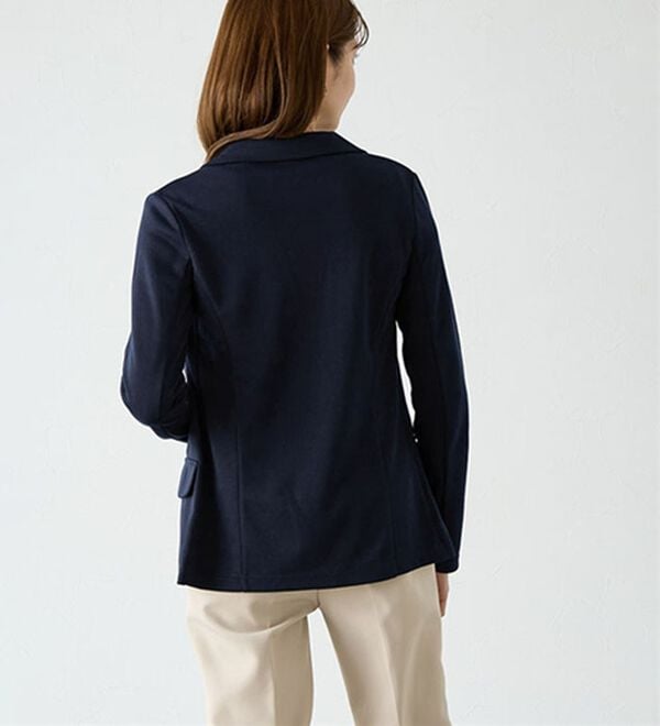 Pierrot（ピエロ）の「ＯＮ／ＯＦＦ使えるポンチ素材テーラードジャケット（テーラードジャケット）」｜詳細画像