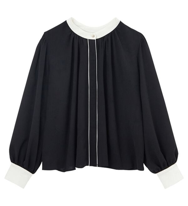 GeeRA（ジーラ）の「前後２ＷＡＹバイカラーブラウス（ブラウス）」｜詳細画像