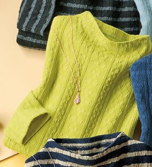 ルフラン（ルフラン）の「ジャカード柄プルオーバー（カットソー）」｜ライム