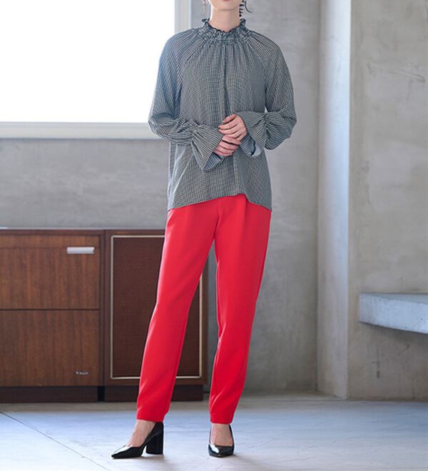 RANAN（ラナン）の「あったか！裏起毛美脚シルエットタックパンツ（フルレングスパンツ）」｜詳細画像