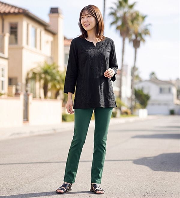 ルフラン（ルフラン）の「毎日はきたくなる！ストレッチパンツ（フルレングスパンツ）」｜詳細画像