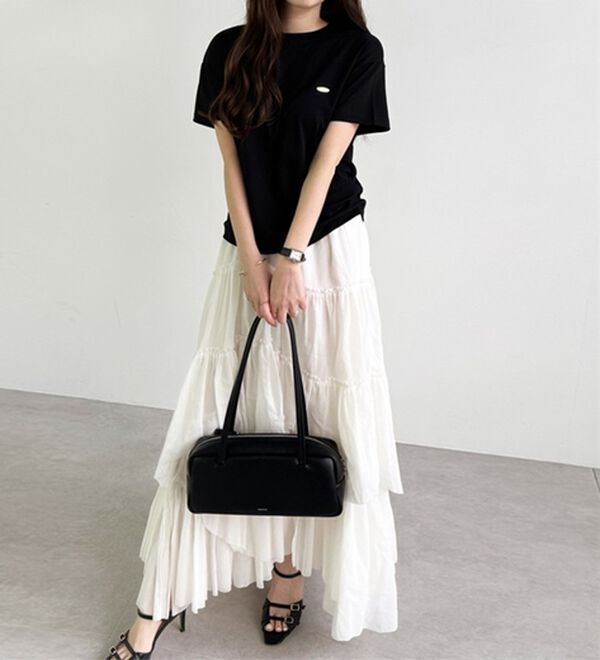 GeeRA（ジーラ）の「ロゴプレート付コンパクトＴシャツ（Tシャツ）」｜詳細画像