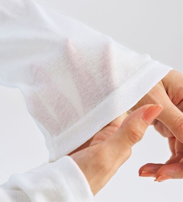 BELLUNA（ベルーナ）の「綿１００％配色シアープルオーバー（カットソー）」｜詳細画像