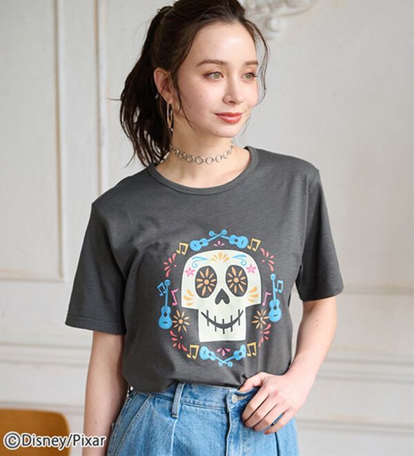 「＜Ｄｉｓｎｅｙ＞キャラクタープリントヴィンテージ風Ｔシャツ（チュニック）」｜詳細画像