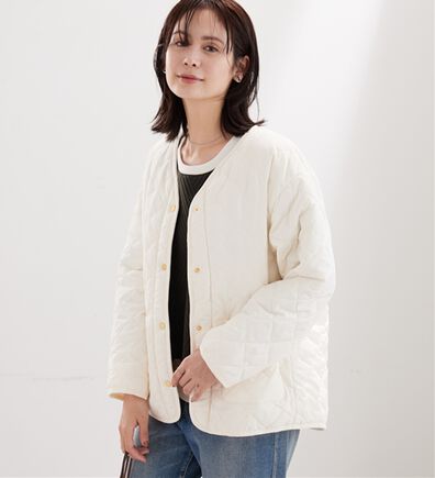 BELLUNA（ベルーナ）の「パイピング使い裏ボアキルトコート（ハーフコート）」