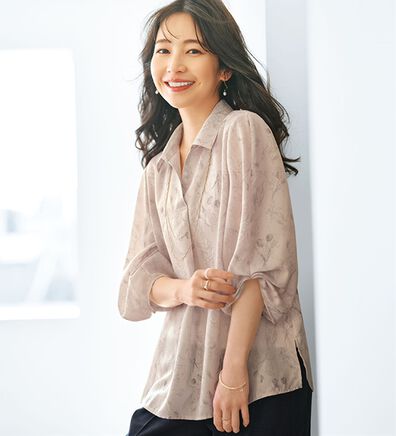 BELLUNA（ベルーナ）の「【快適Ｌａｂ．】イージーケア！袖タックスキッパーブラウス（ブラウス）」