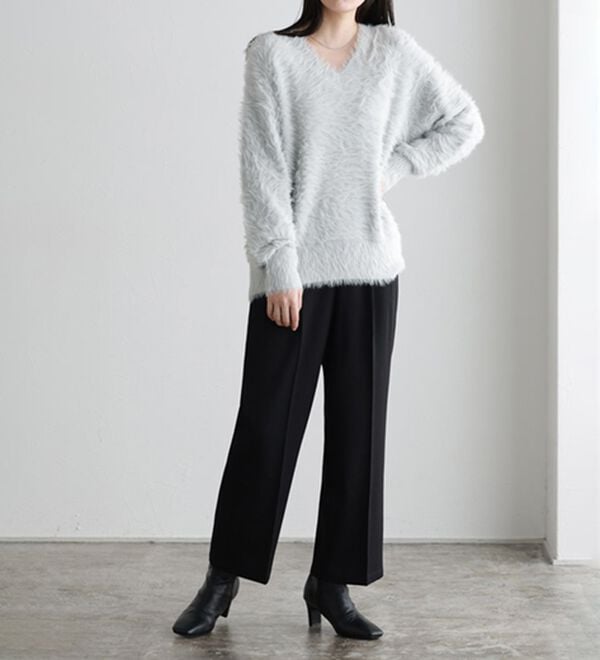 Pierrot（ピエロ）の「裏微起毛タックパンツ（フルレングスパンツ）」｜詳細画像