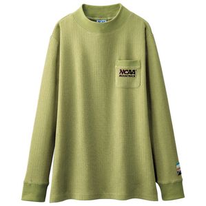 BELLUNA（ベルーナ）の「＜ＮＣＡＡ＞裏起毛ワッフルプルオーバー（カットソー）」｜ライムグリーン