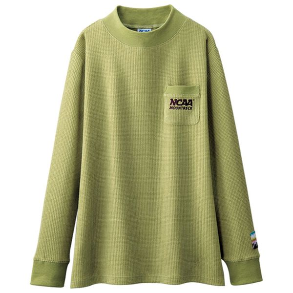 BELLUNA（ベルーナ）の「＜ＮＣＡＡ＞裏起毛ワッフルプルオーバー（カットソー）」｜ライムグリーン