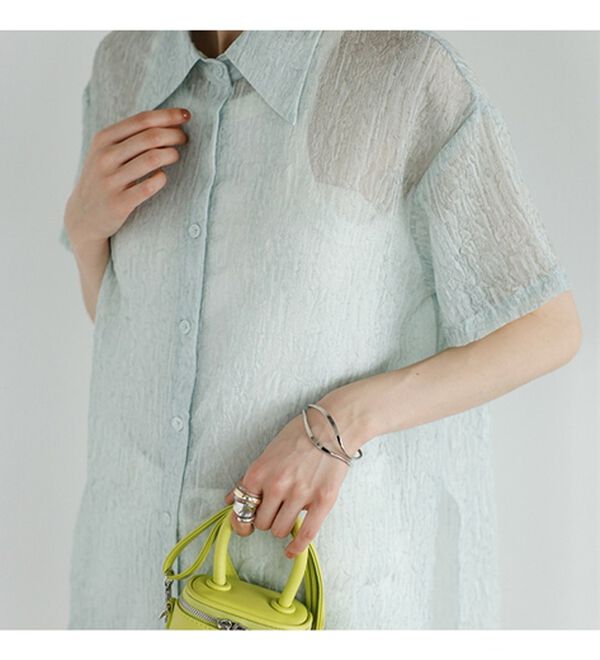 GeeRA（ジーラ）の「ニュアンスワッシャーシアーシャツ（シャツ）」｜詳細画像