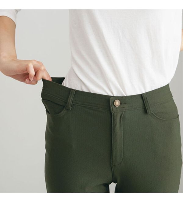 BELLUNA（ベルーナ）の「【選べる裏起毛】静電気防止！ブーツカットヘリンボーンパンツ（フルレングスパンツ）」｜詳細画像